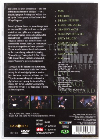 The Lee Konitz Quartet: Live At The Village Vanguard [DVD]