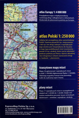 Polska atlas samochodowy 1:250 000 2016/2017 [KSIĄŻKA]