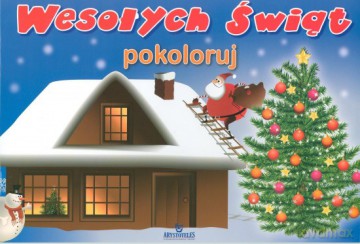 Wesołych Świąt. Pokoloruj [KSIĄŻKA]