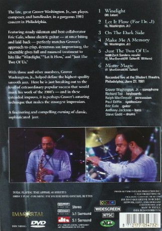 Grover Washington Jr.: Live From Philadelphia [DVD]