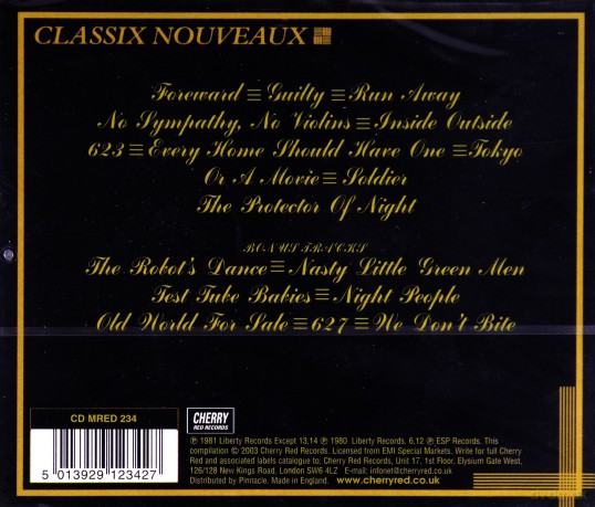 Classix Nouveaux: Night People [CD]