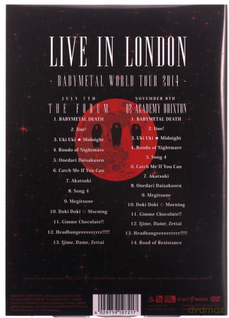Babymetal: Live In London [2DVD]