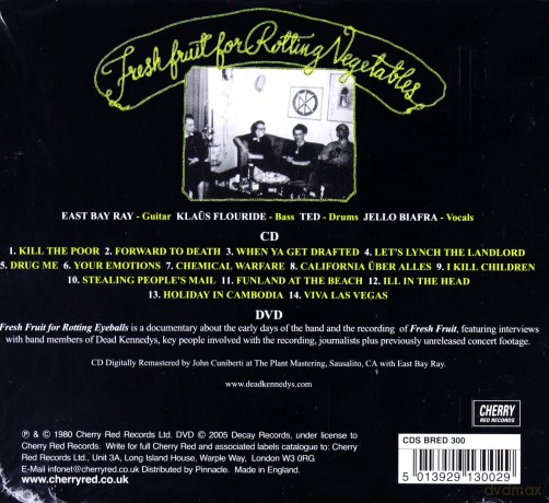 Dead Kennedys: Fresh Fruit For Rotting Vegetables (Sp.Ed.) (digipack) [CD]+[DVD]