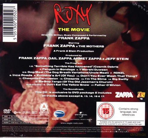 Frank Zappa: Roxy The Movie (digipack) [DVD]+[CD]
