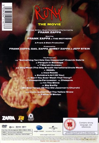 Frank Zappa: Roxy The Movie [DVD]