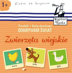 Odkrywam świat Zwierzęta wiejskie Książka + Karty obrazkowe [KSIĄŻKA]