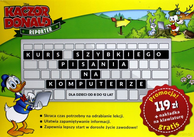 Kaczor Donald reporter. Kurs bezwzrokowego pisania na komputerze [GRA PC]