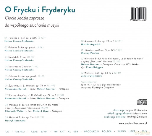 O Frycku i Fryderyku. Ciocia Jadzia zaprasza do wspólnego słuchania muzyki - Jadwiga Mackiewicz [AUDIOBOOK] [CD-MP3]