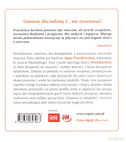 Wielokuchnia. Przepisy na rodzinne gotowanie - Agata Puścikowska [KSIĄŻKA]
