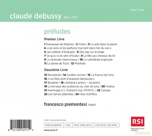 Francesco Piemontesi: Debussy Preludes [CD]