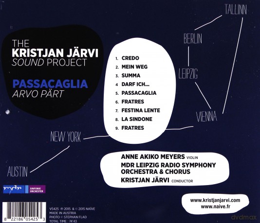 Kristjan Jarvi: Passacaglia Arvo Part [CD]