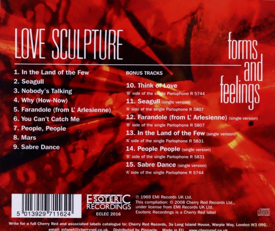 Love Sculpture: Forms And Feelings [CD]