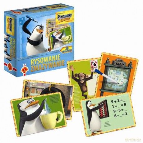 ALEXANDER Rysuję i zmazuję Pingwiny z Madagaskaru [GRA]