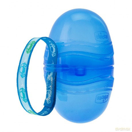 CHICCO Podwójne etui do smoczka, niebieskie