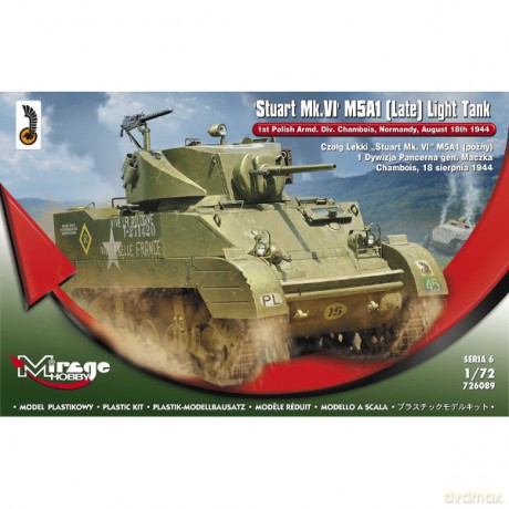MIRAGE Czołg lekki Stuart MkVI M5A1 MODELARSTWO