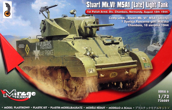 MIRAGE Czołg lekki Stuart MkVI M5A1 MODELARSTWO