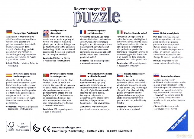 RAVENSBURGER 108 el. Minionki, Kadr z filmu [PUZZLE]