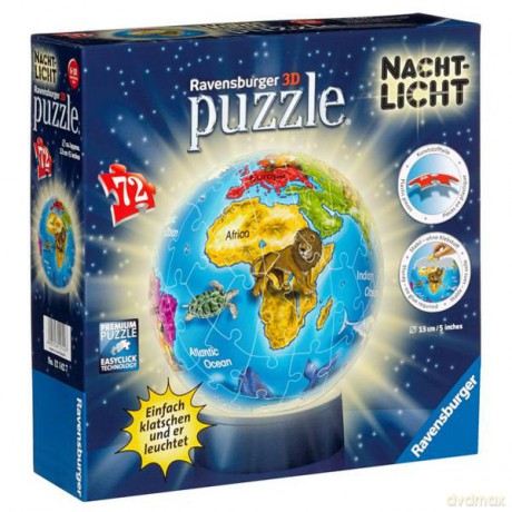 RAVENSBURGER 72 el. Globus Podświetlany