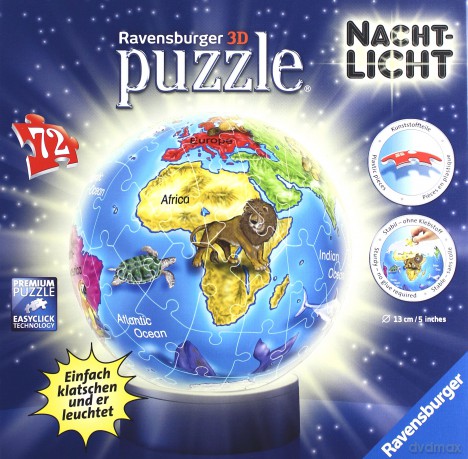 RAVENSBURGER 72 el. Globus Podświetlany