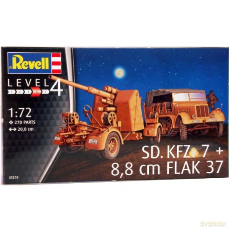 REVELL SD.KFZ.7 &8,8 cm flak 37 MODELARSTWO