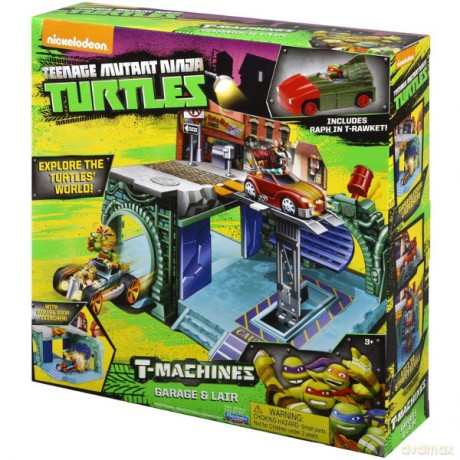 TURTLES Żółwie Ninja Garaż z pojazdem [FIGURKA]