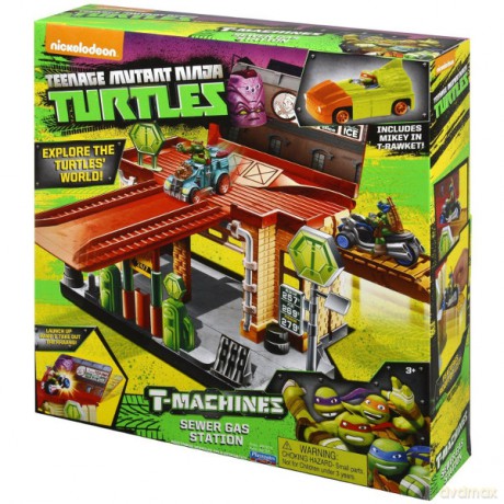 TURTLES Żółwie Ninja Stacja z pojazdem [FIGURKA]