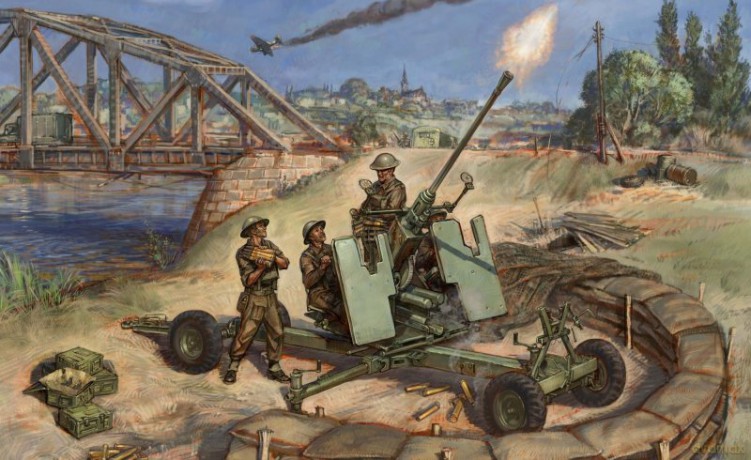ZVEZDA British Bofors 40mm Mk2 AAGun MODELARSTWO