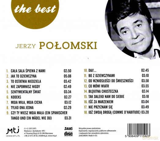 Jerzy Połomski: The Best Nie zapomnisz nigdy [CD]
