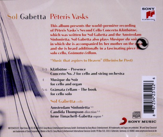 Sol Gabetta: Vasks: Presence [CD]