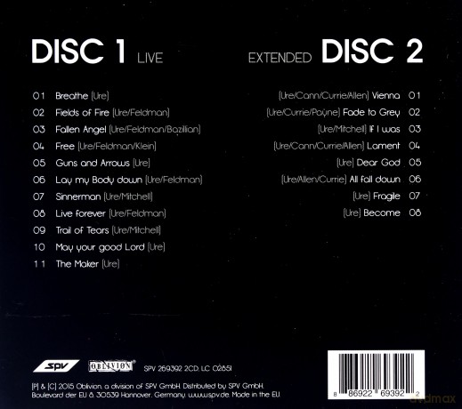 Midge Ure: Breath Again Live And Extended (digipack) [2CD]