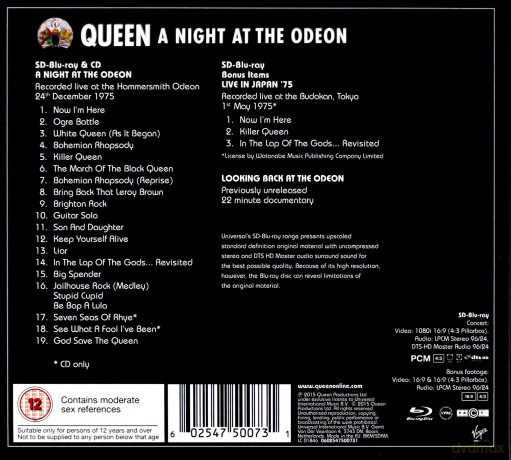 Queen: A Night At The Odeon (Deluxe) [CD]+[Blu-Ray]