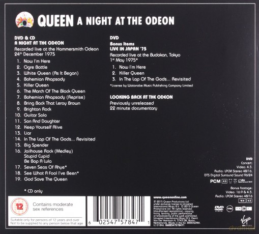 Queen: A Night At The Odeon (Deluxe) [CD]+[DVD]