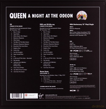 Queen: A Night At The Odeon (Super Deluxe) (Limited) BOX [CD]+[DVD]+[Blu-Ray]+[Winyl]