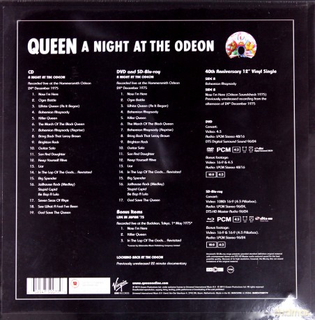 Queen: A Night At The Odeon (Super Deluxe) (Limited) BOX [CD]+[DVD]+[Blu-Ray]+[Winyl]