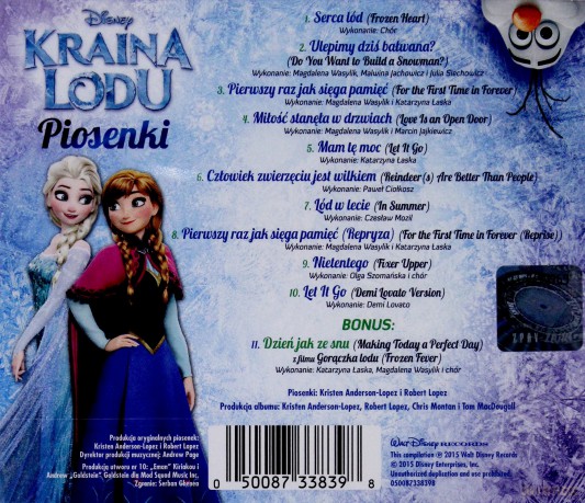 Kraina Lodu - Piosenki (PL) (Disney) [CD]