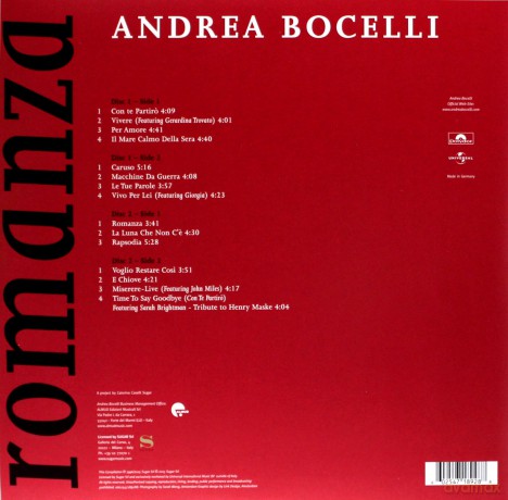 Andrea Bocelli: Romanza (Remastered) [2xWinyl]