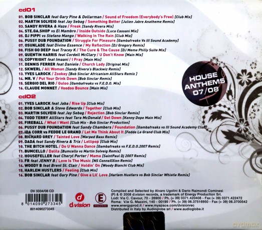 Various Artists: House Anthems 07/08 [2CD]