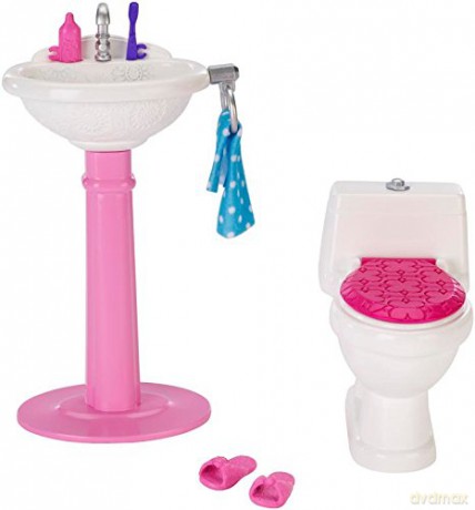 BARBIE Mebelki, Umywalka i toaleta