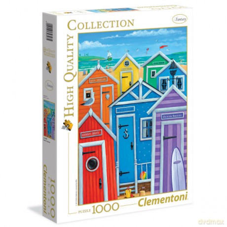 CLEMENTONI 1000 el. Rainbow beach huts [PUZZLE]