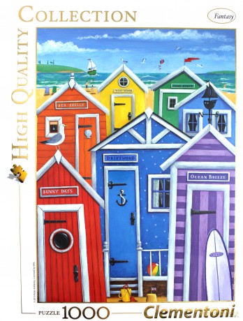 CLEMENTONI 1000 el. Rainbow beach huts [PUZZLE]