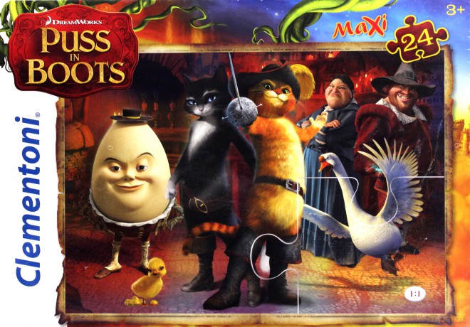 CLEMENTONI 24 el. MAXI Kot w Butach [PUZZLE]