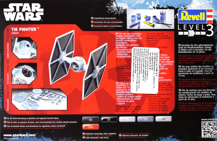 REVELL Gwiezdne Wojny Tie Fighter (Star Wars) [MODELARSTWO]