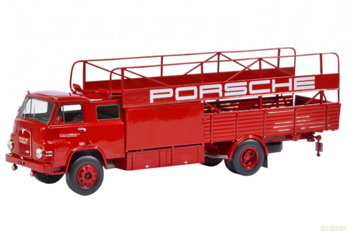 SCHUCO MAN Porsche Renntransporter [MODELARSTWO]