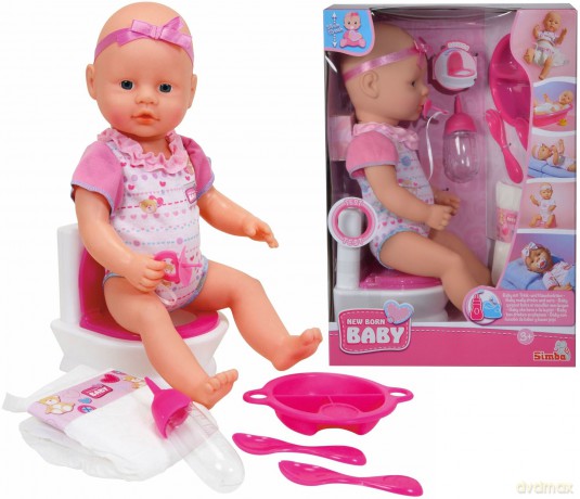 SIMBA New Born Baby Lalka na sedesie