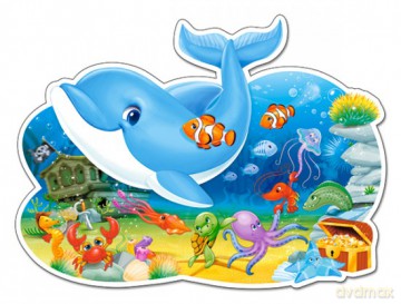 CASTORLAND 12 el. maxi podwodni przyjaciele [PUZZLE]