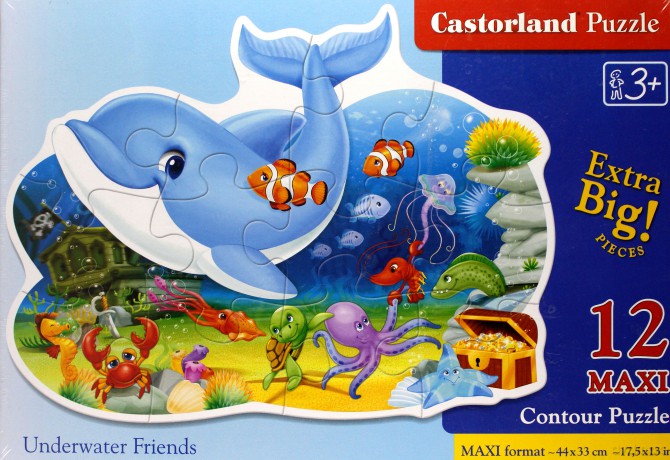 CASTORLAND 12 el. maxi podwodni przyjaciele [PUZZLE]