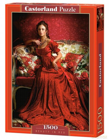 CASTORLAND 1500 el. Piękna w czerwieni [PUZZLE]