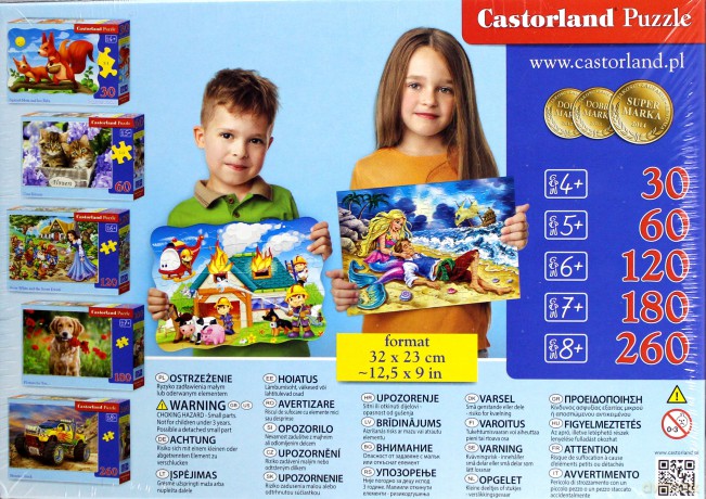 CASTORLAND 30 el. Żółta koparka [PUZZLE]