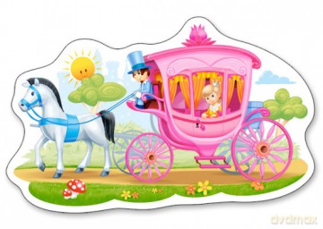 CASTORLAND Puzzle konturowe 15 el. - Księżniczka w karocy [PUZZLE]
