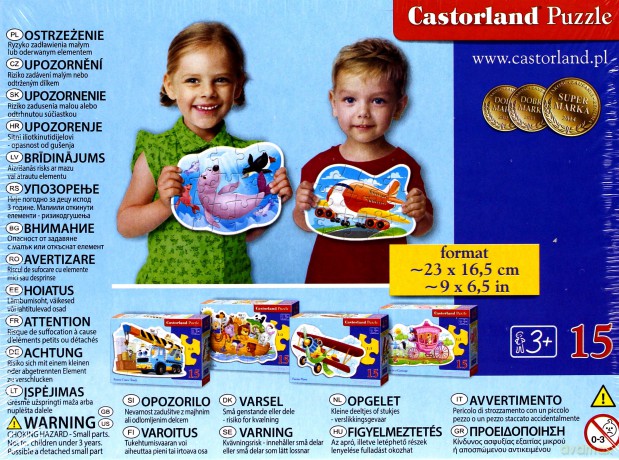 CASTORLAND Puzzle konturowe 15 el. - Księżniczka w karocy [PUZZLE]